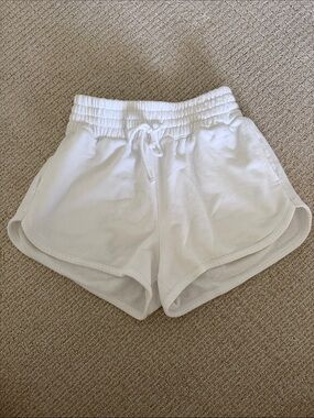 Abercrombie & Fitch White Elastic Waist Shorts